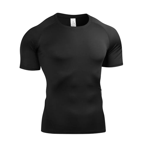 Men'S Compression T Shirt Summer Sportswear Running T-Shirt Elastic Quick Dry Sport Tops Tee Athletic Gym Fitness Tshirts Men