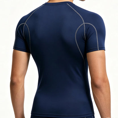 Men'S Compression T Shirt Summer Sportswear Running T-Shirt Elastic Quick Dry Sport Tops Tee Athletic Gym Fitness Tshirts Men